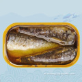 Sardinas enlatadas en el peso de la red de aceite de soja 125 g